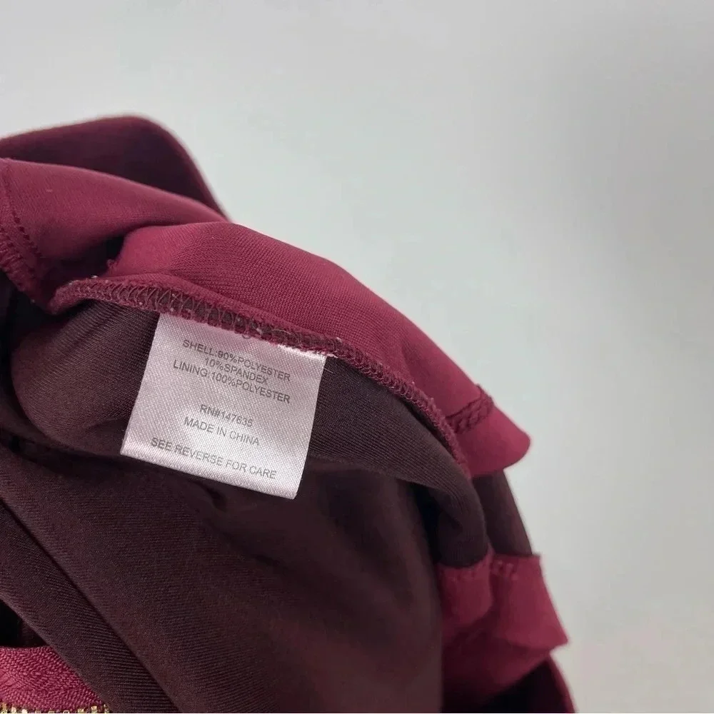 Romeo & Juliet Faux Suede A-Line Mini Skirt Burgundy Women’s Small Boho Chic